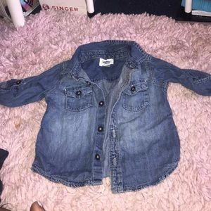 Girls denim button up shirt